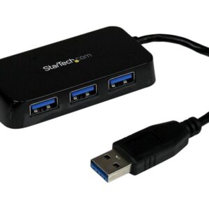 USB Hubs - StarTech.com Adaptador Concentrador Hub Ladron USB 3.0 Super Speed 4 Puertos Salidas Portatil para Ordenador Portatil - ST4300MINU3B